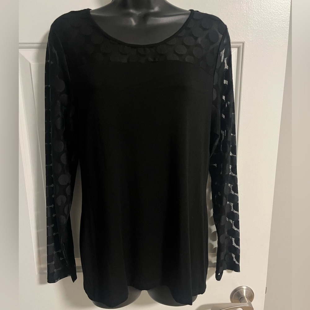 Saks Fifth Avenue Black long sleeved shirt.
